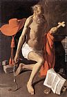 Penitent Magdalen Paintings - Penitent St Jerome by Georges de La Tour
